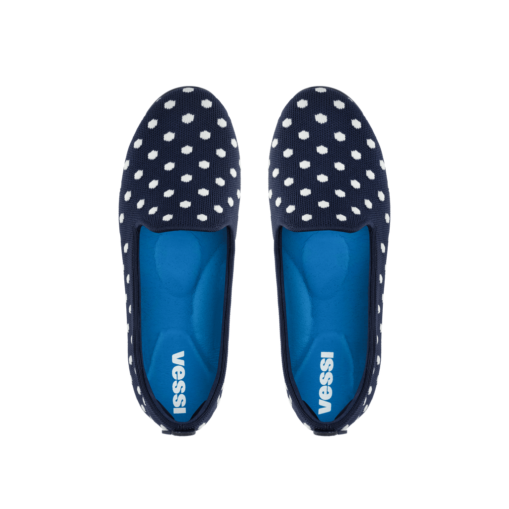 Women's Market Flat - Midnight/White Polka Dot